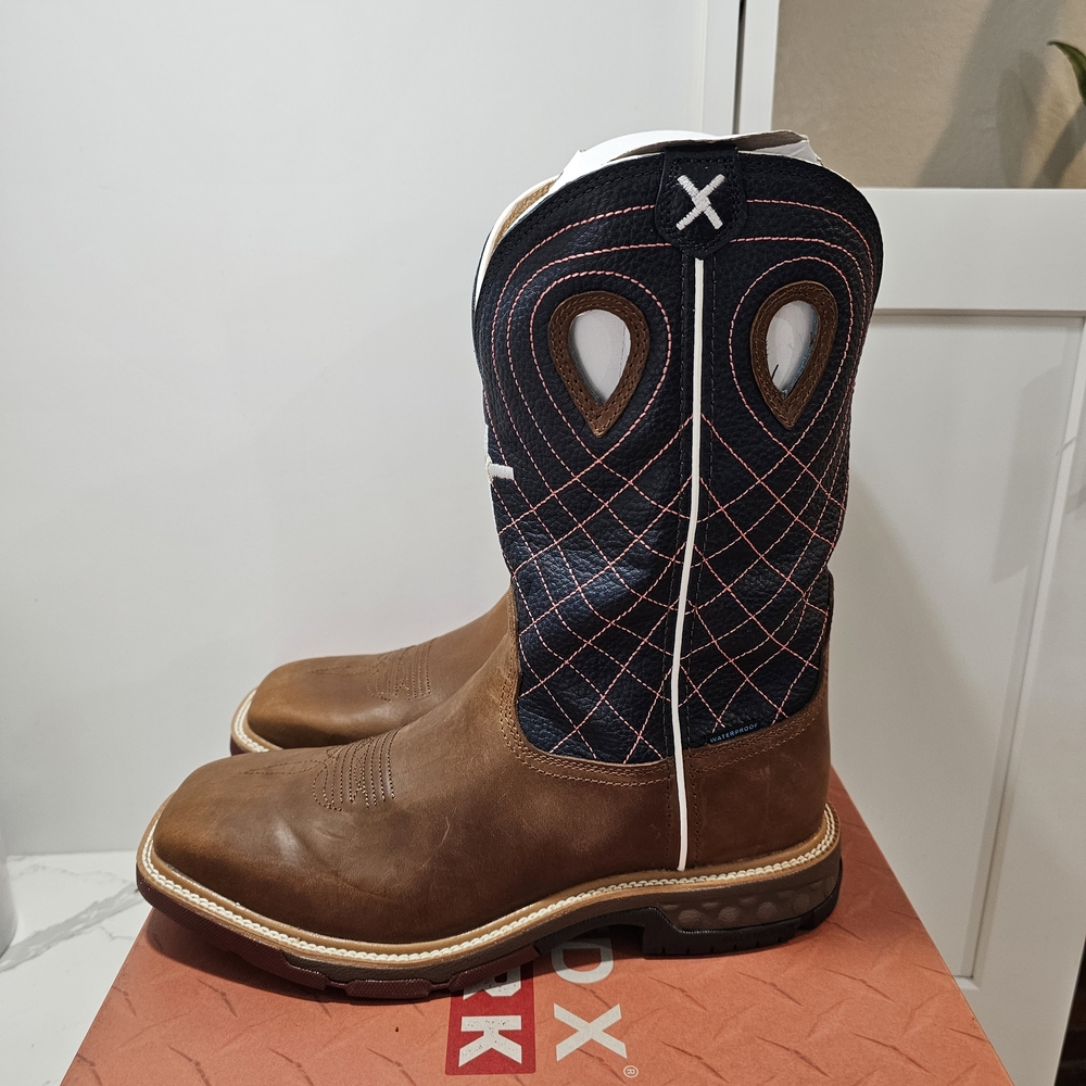 Twisted X Men's Brown Western Work Boots Soft Toe. - Picture 6 of 6